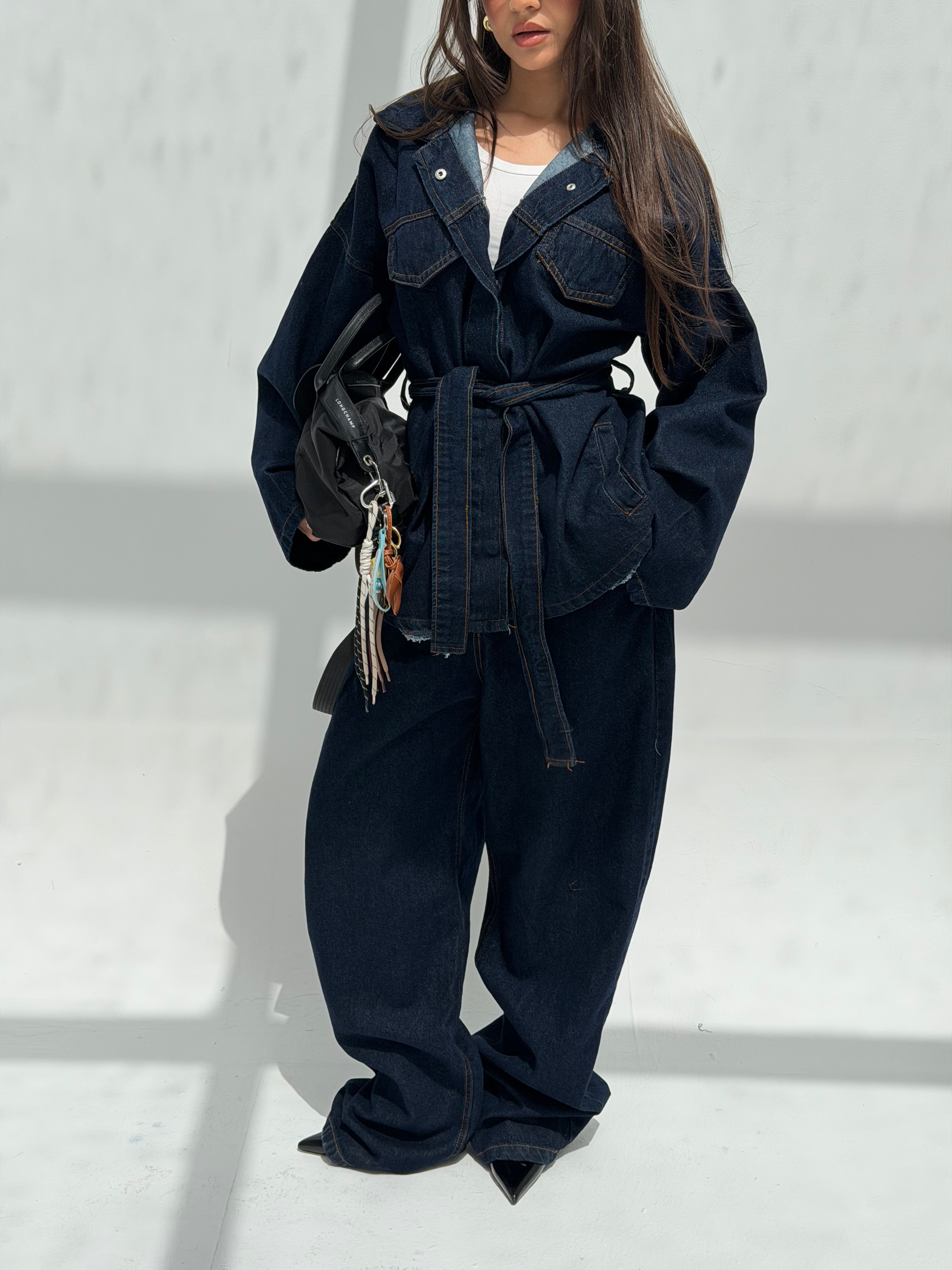 Denim Tie-Waist Set