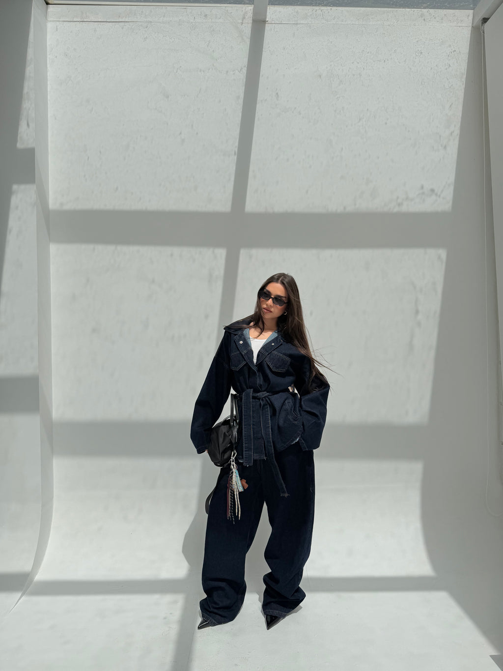 Denim Tie-Waist Set