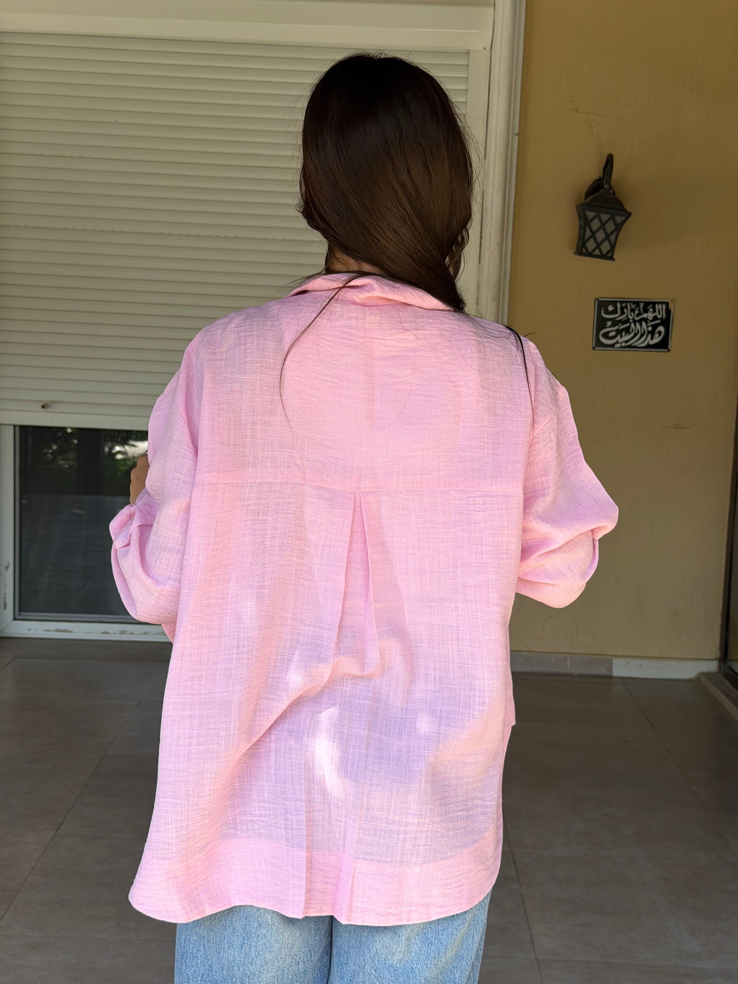 V-neck Linen Shirt