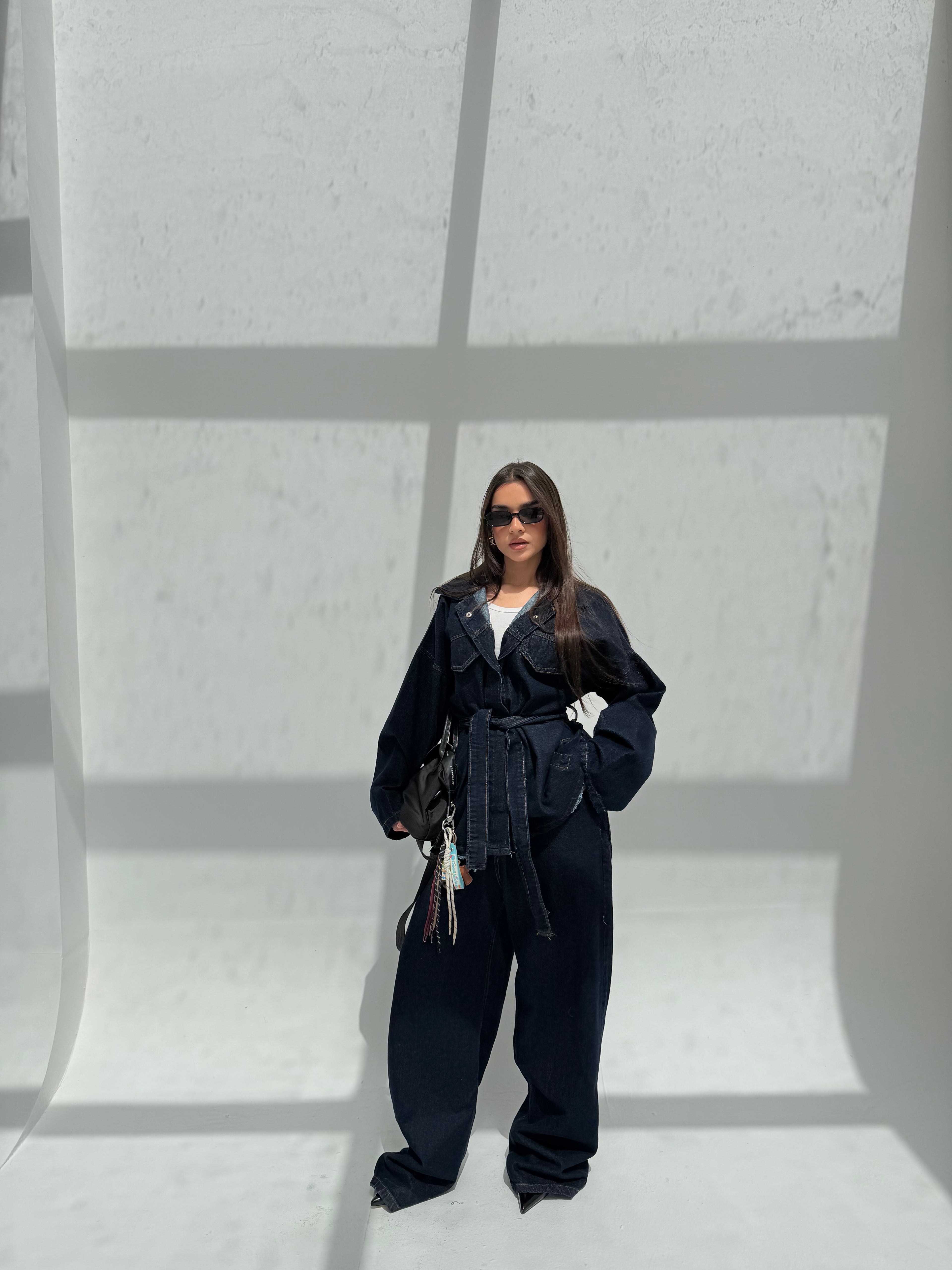 Denim Tie-Waist Set