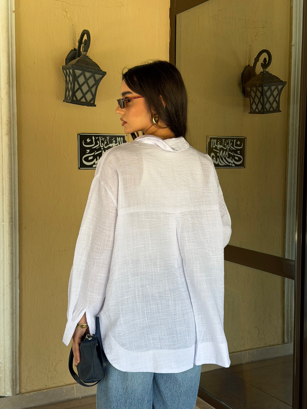 V-neck Linen Shirt