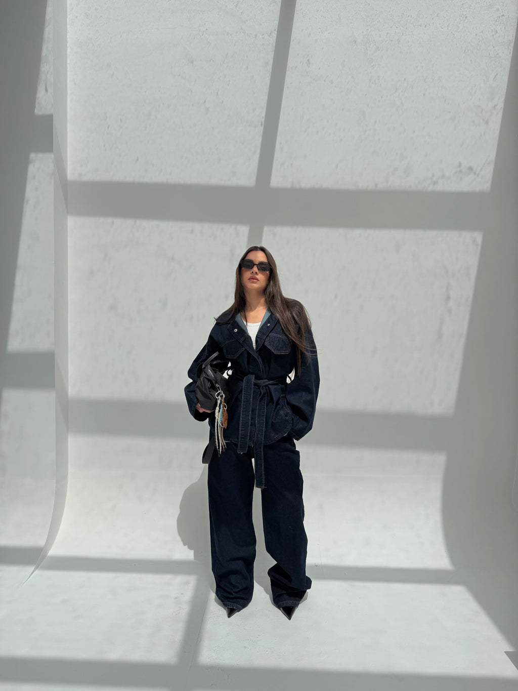 Denim Tie-Waist Set