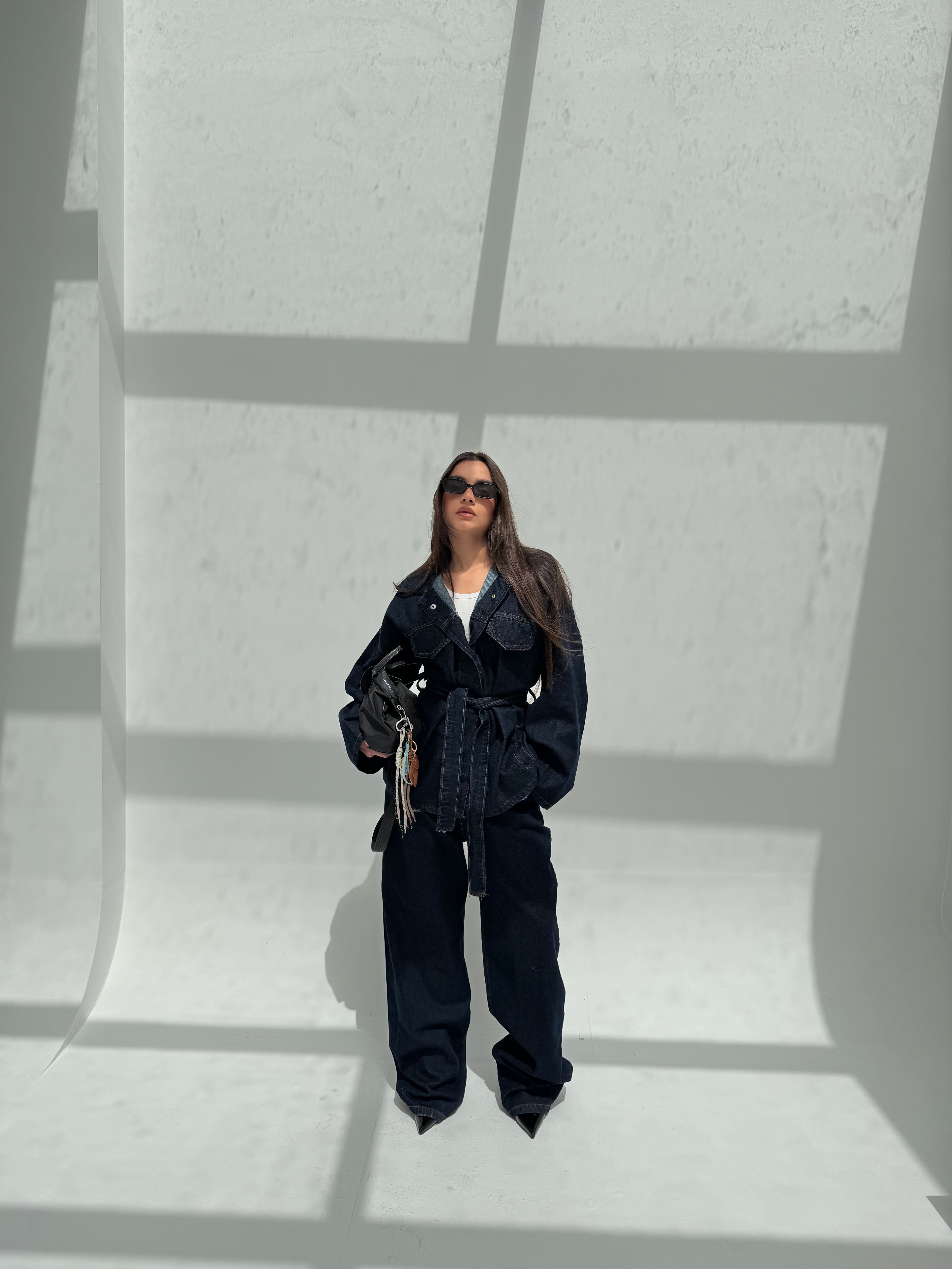 Denim Tie-Waist Set