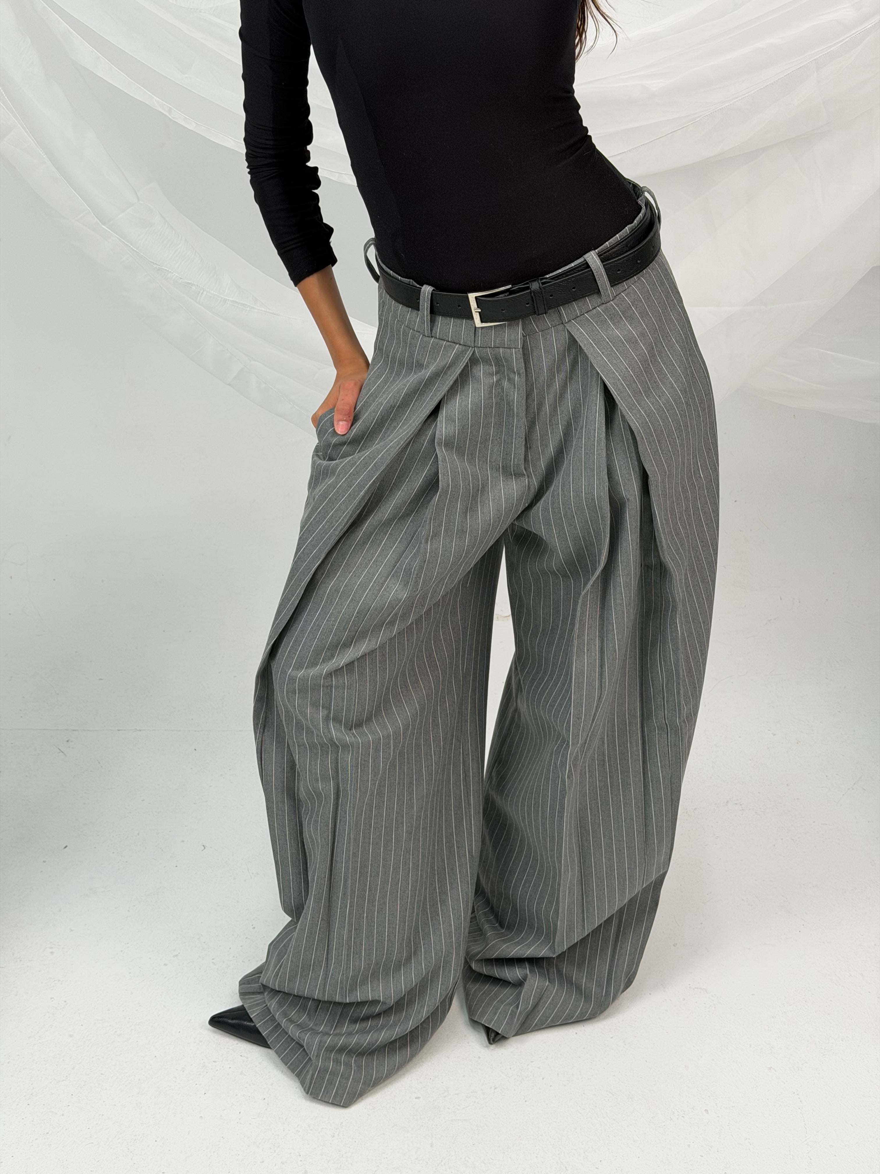 Stripped tailored pants
