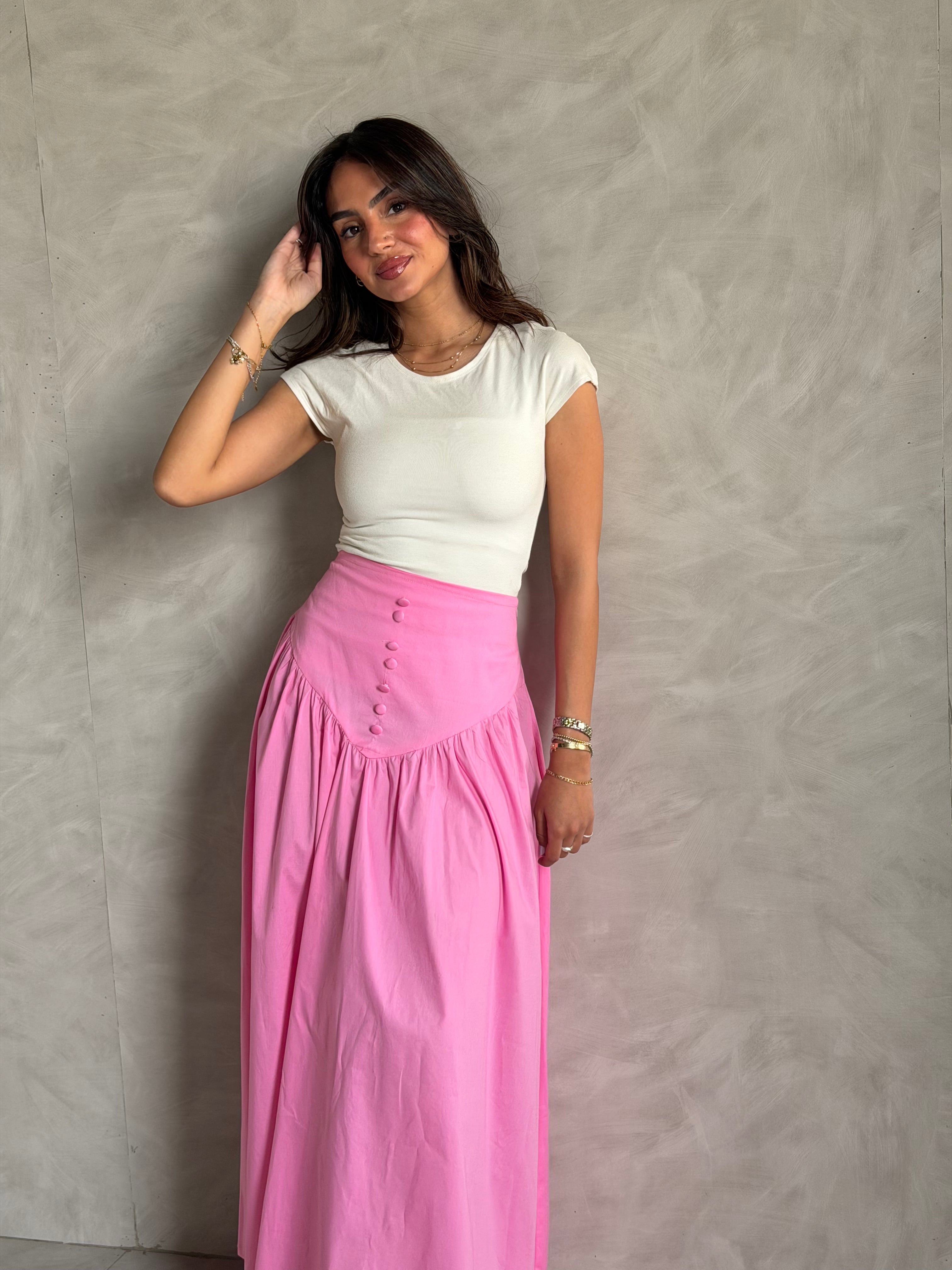 Corset Waist Maxi Skirt
