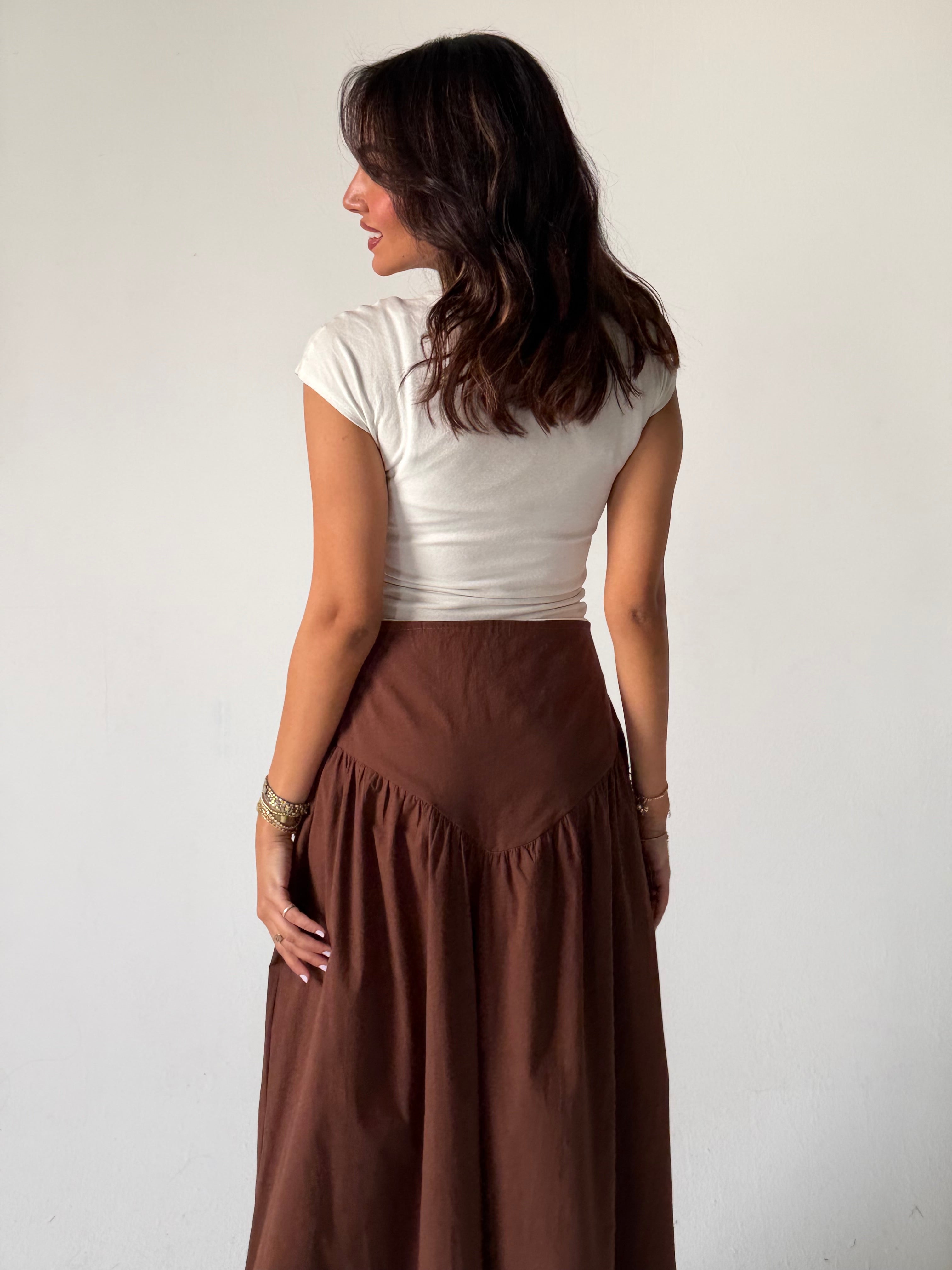 Corset Waist Maxi Skirt