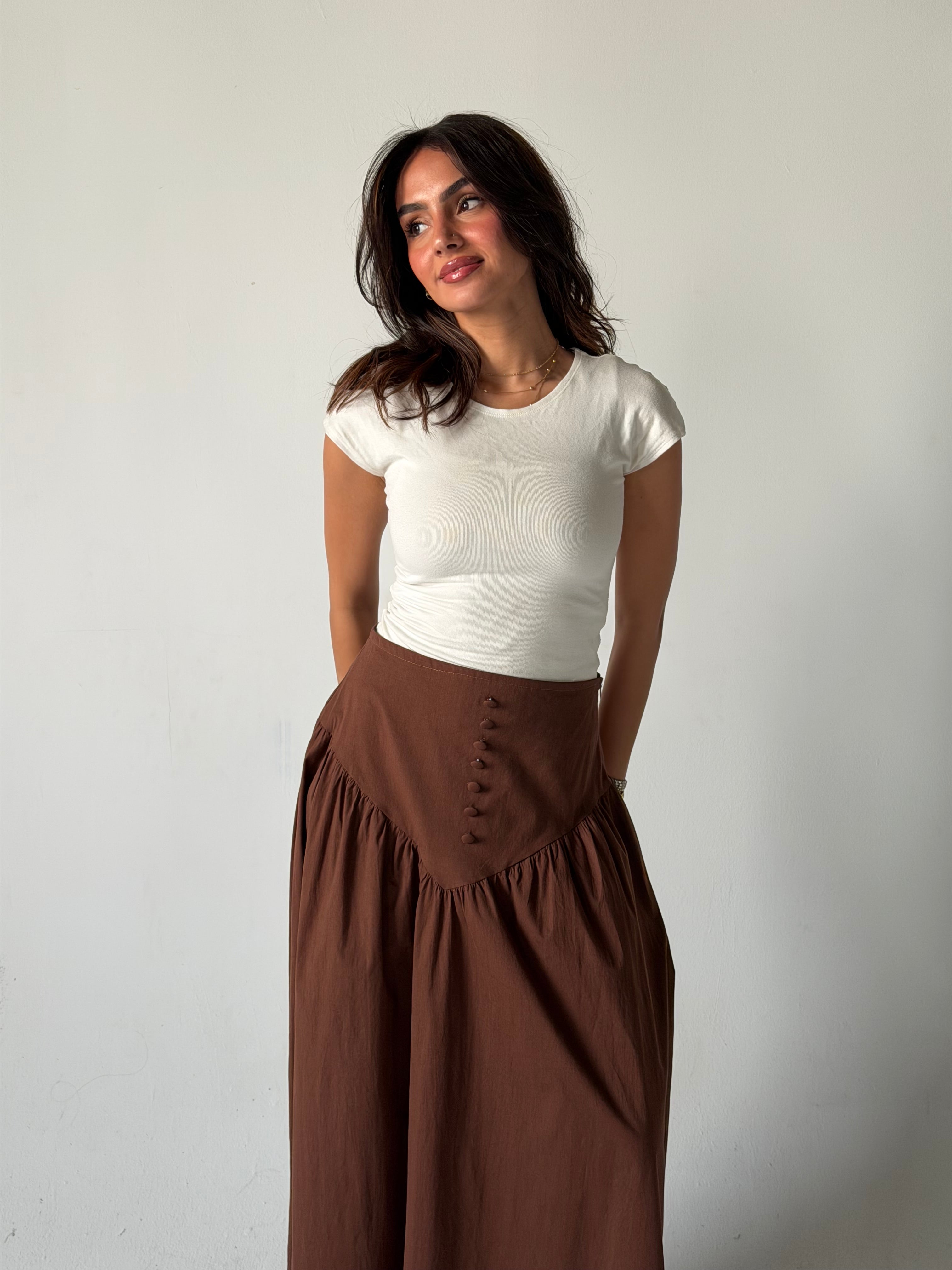 Corset Waist Maxi Skirt