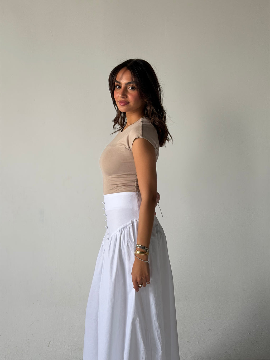 Corset Waist Maxi Skirt