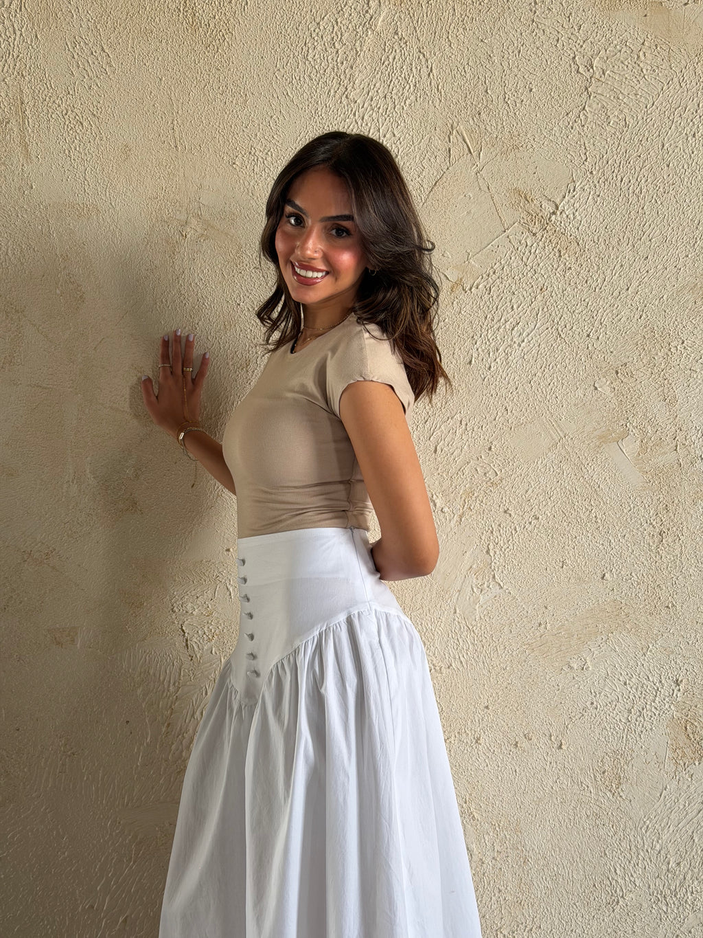 Corset Waist Maxi Skirt