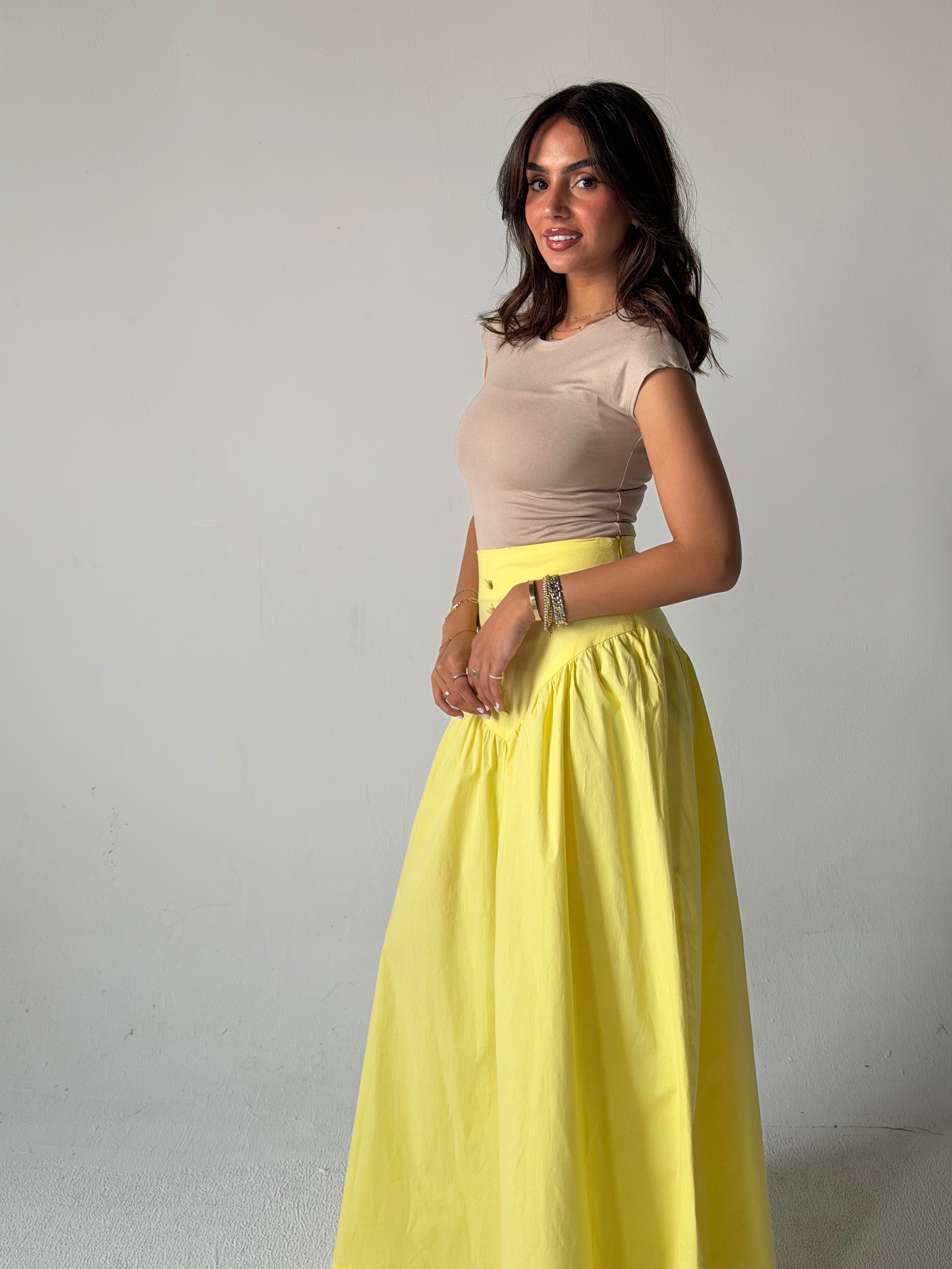 Corset Waist Maxi Skirt