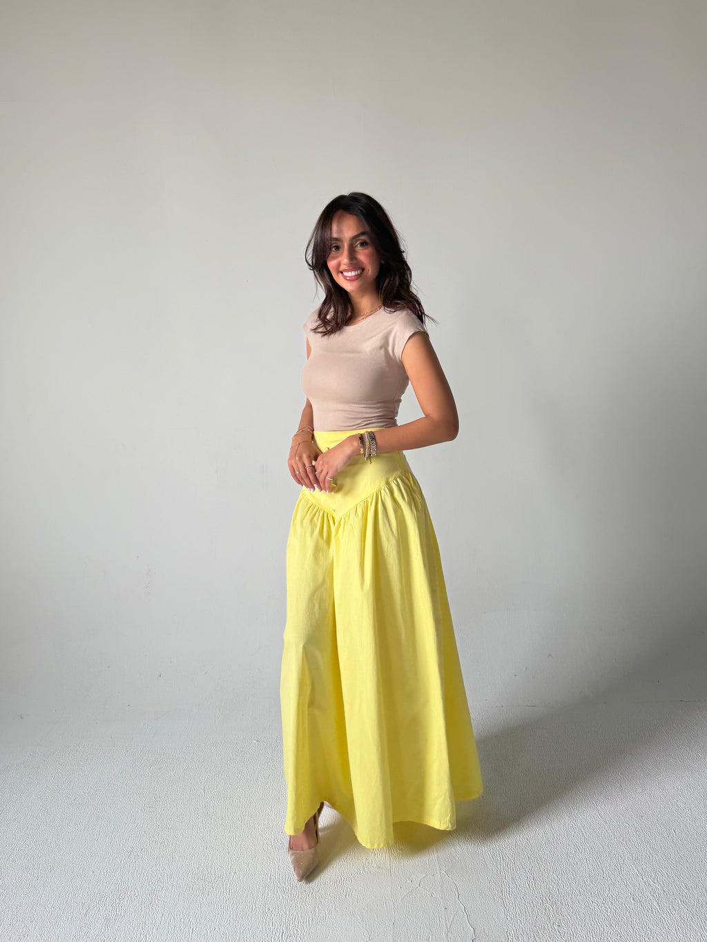 Corset Waist Maxi Skirt