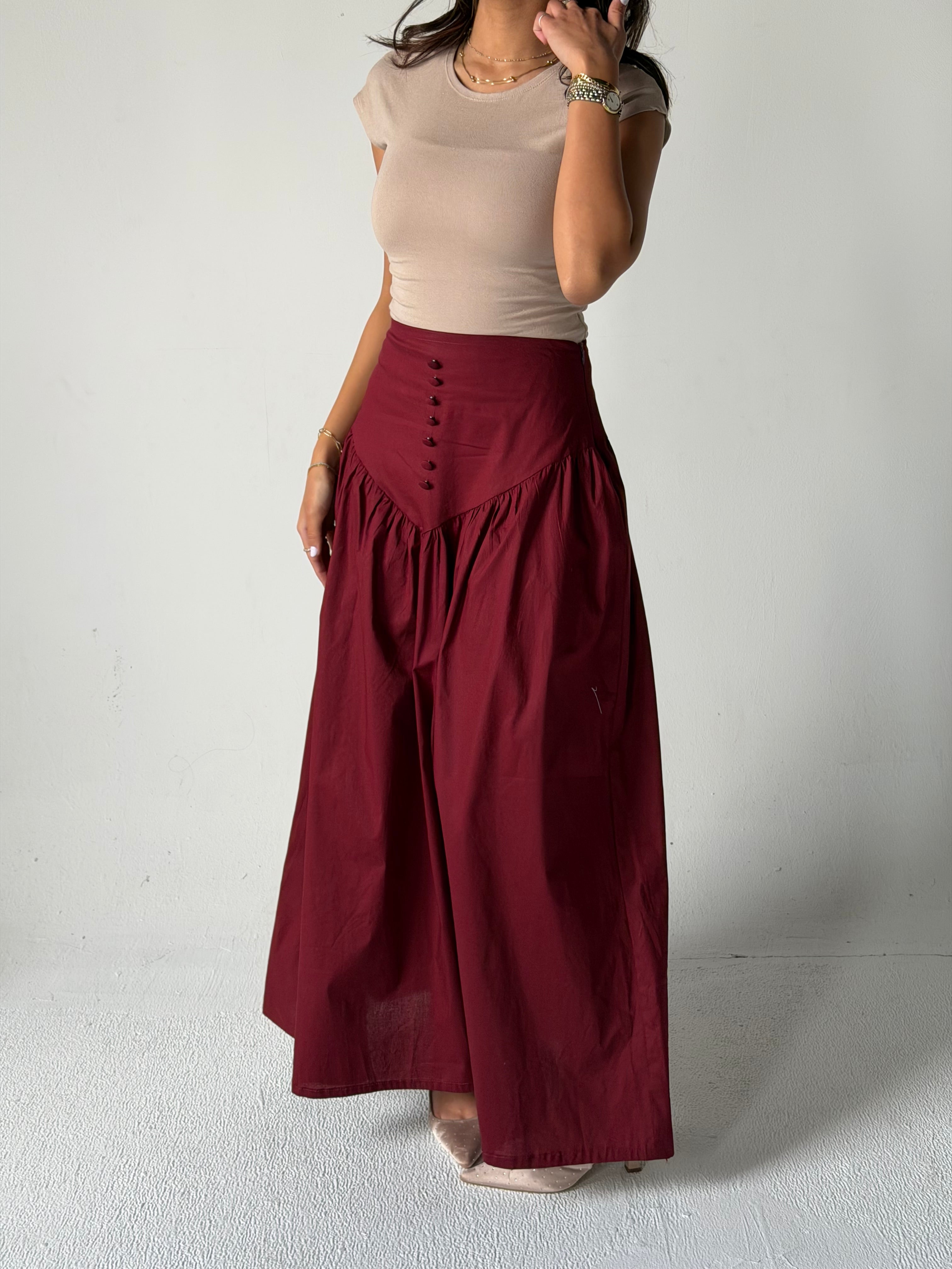 Corset Waist Maxi Skirt